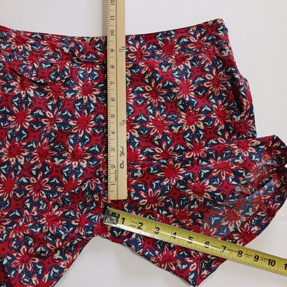 J. Crew Floral Swim Trunks Red Blue Size 30 - Picture 12 of 12